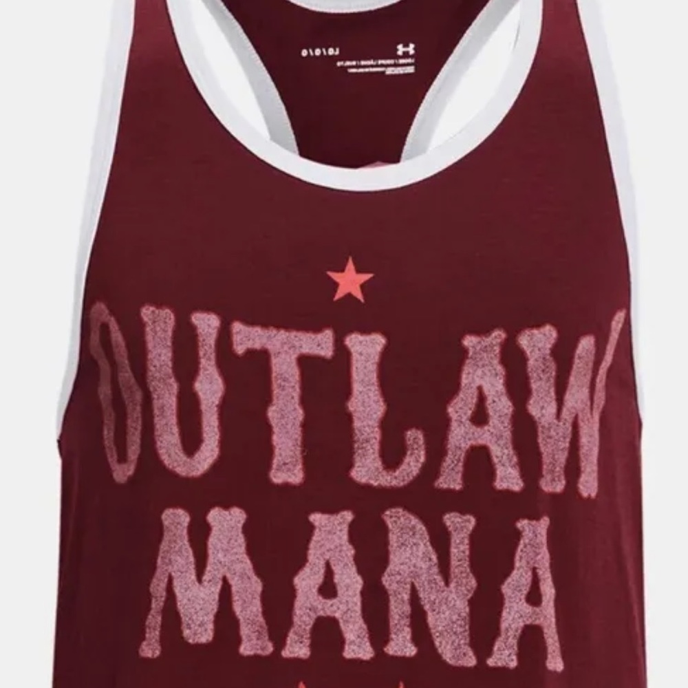 Under Armour UA Project Rock Outlaw Tank Top 1367120-626 Red NWT